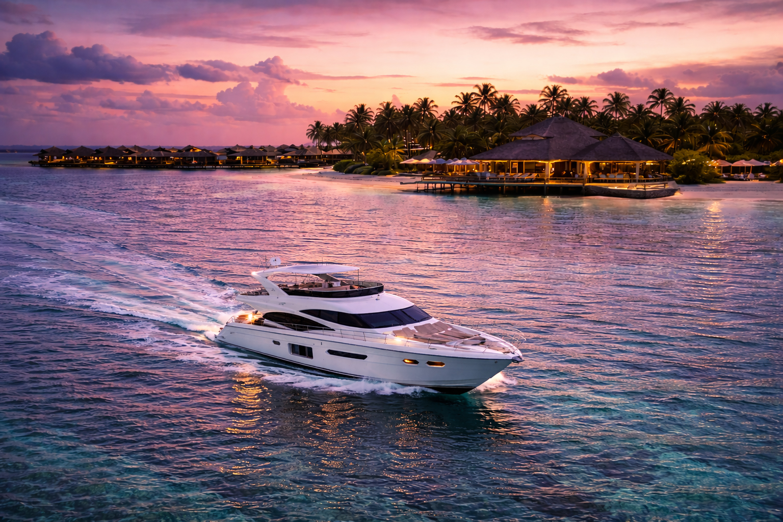 Exclusive speedboat transfers to Maldives luxury resorts.
